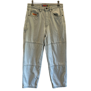 Empyre Relaxes Light Wash Skater Painter's Jeans 5 Pockets High Rise Denim